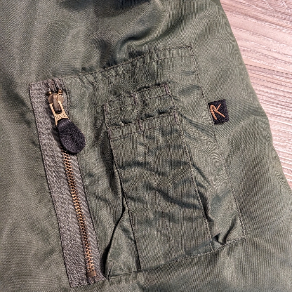 Vintage Rothco green bomber jacket XL - Picture 4 of 6